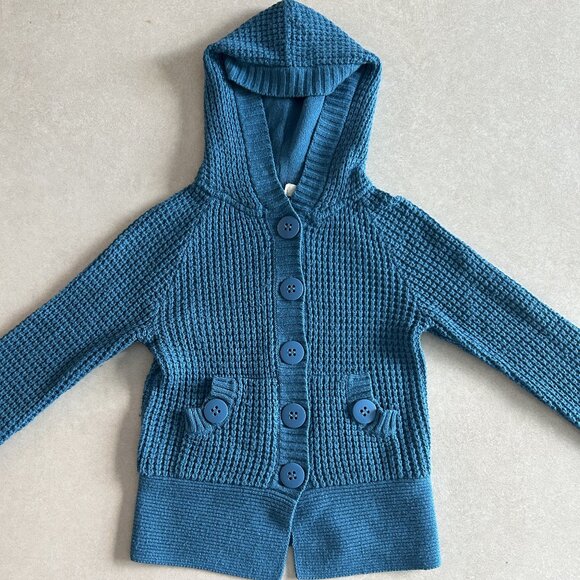 H&M Blue Wool Blend Hooded Cardigan ALT Luna Lovegood - Picture 2 of 8
